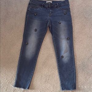 Angel Kiss Blue Skinny Jeans with Faded Effect